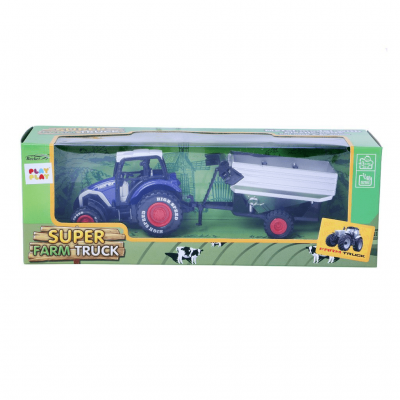 Best Educational Toys with PlayPlay Pull Back & Forward Super Farmer Truck Toys - CJ1009257 Blue